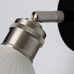 Litecraft Aya 1 Light Satin Nickel Industrial Style Wall Light - thumbnail 5