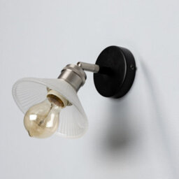 Litecraft Aya 1 Light Satin Nickel Industrial Style Wall Light - thumbnail 4