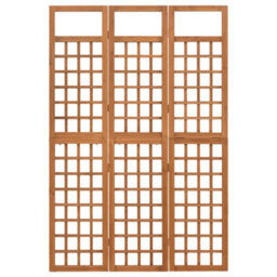 Berkfield 3-Panel Room Divider/trellis Solid Fir Wood 121X180.5 Cm - thumbnail 2
