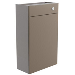Westport Slim Matt Stone Grey Contemporary Freestanding Slimline Toilet Cabinet (H)820mm X (W)495mm - thumbnail 1