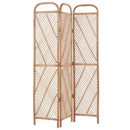 Beliani 3 Panel Room Divider Cosenza Light Brown 106 Cm 180 Cm - thumbnail 4