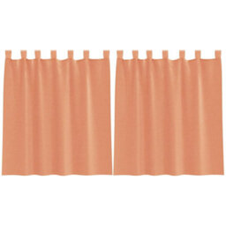 Berkfield Durable Voile Curtains With Loops 2 Pcs Terracotta 140X140 Cm