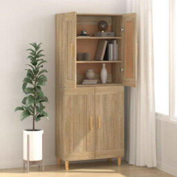 Berkfield Sideboard Sonoma Oak 69.5X34X90 Cm Engineered Wood - thumbnail 3