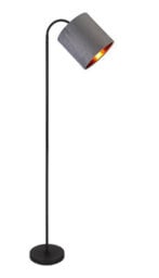Velvet Grey Adjustable Floor Lamp Ukew Lighting - thumbnail 1