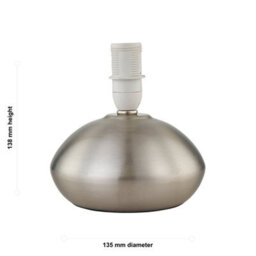 First Choice Lighting Set Of 2 Jenson - Brushed Chrome 23Cm Touch Table Lamp Bases - thumbnail 5