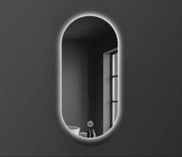 Biznest 80X50Cm Led Oval Glam Lighted Bathroom Wallmirror 3 Color Light Touch Switch With Fog Pad Illuminated Backlit L8035 - thumbnail 1