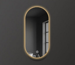 Biznest 80X50Cm Led Oval Glam Lighted Bathroom Wallmirror 3 Color Light Touch Switch With Fog Pad Illuminated Backlit L8035 - thumbnail 2
