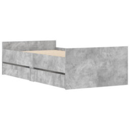 Berkfield Bed Frame With Drawers Without Mattress Concrete Grey 90X190 Cm Single - thumbnail 4