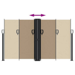Walplus Retractable Side Awning Garden Sun Shade Canopy Gazebo For Back Door, Porch, Patio Taupe 140X1000 Cm - thumbnail 5