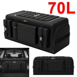 70L Large Car Boot Organiser Heavy Duty Collapsible Foldable Tidy Storage Box - thumbnail 1