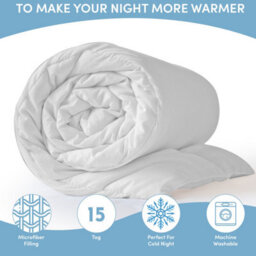 Ameha Single Duvet Quilt 15 Tog Extreme Winter Warm Anti Allergy Soft Breathable All Season Down Duvets 135 X 200 Cm - thumbnail 4