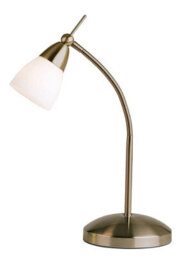 Luminosa Lighting Luminosa Range Table Lamp Antique Brass, White Glass, G9 - thumbnail 1