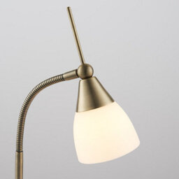 Luminosa Lighting Luminosa Range Table Lamp Antique Brass, White Glass, G9 - thumbnail 2