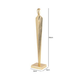 Vanity Living 64Cm Gold Metal Aluminium Sculpture Modern Decorative Art Statue For Living Room, Office & Table Decor - thumbnail 2