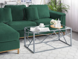 Beliani Coffee Table Orland Glass Silver - thumbnail 2