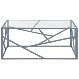 Beliani Coffee Table Orland Glass Silver - thumbnail 4