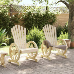 Berkfield Garden Adirondack Chairs 2 Pcs Solid Wood Fir - thumbnail 3