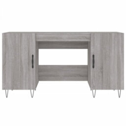 Berkfield Desk Grey Sonoma 140X50X75 Cm Engineered Wood - thumbnail 6