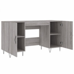 Berkfield Desk Grey Sonoma 140X50X75 Cm Engineered Wood - thumbnail 5