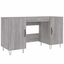 Berkfield Desk Grey Sonoma 140X50X75 Cm Engineered Wood - thumbnail 2