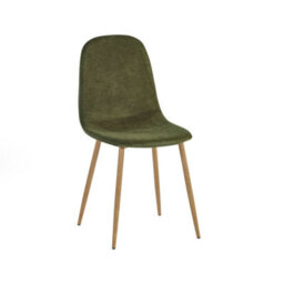 Oakham Alverton Premium Olive Green Chenille Upholstered Dining Chairs - Set Of 4 - thumbnail 2