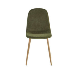 Oakham Alverton Premium Olive Green Chenille Upholstered Dining Chairs - Set Of 4 - thumbnail 3