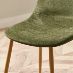 Oakham Alverton Premium Olive Green Chenille Upholstered Dining Chairs - Set Of 4 - thumbnail 6