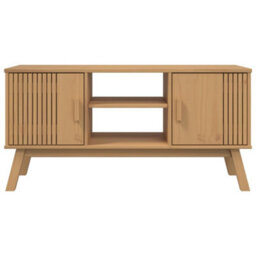 Berkfield Tv Cabinet Olden Brown 114X43X57 Cm Solid Wood Pine - thumbnail 8