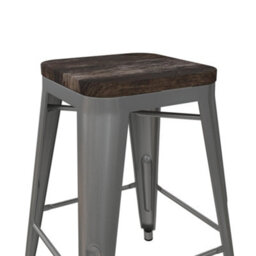 Dorel Home Fusion Counter Stool In Metal Silver, 2 Pieces - thumbnail 4