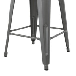 Dorel Home Fusion Counter Stool In Metal Silver, 2 Pieces - thumbnail 5