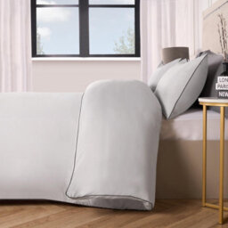 OHS Luxury Duvet Cover Set Piped Edge Soft Quilt Pillowcase Bedding, Double - thumbnail 5