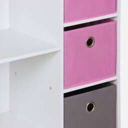 Sweeek - Children's Storage Unit With 4 Baskets Camille Pink 62X29.5X96 Cm - thumbnail 3