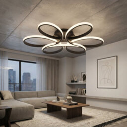 43Cm Modern Led Ceiling Light Chandelier Dimmable Pendant Lamp For Living Room Bedroom - thumbnail 5
