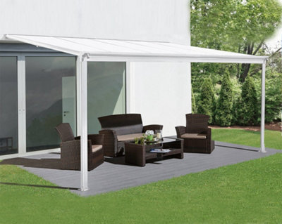 Primrose White Garden Veranda Canopy Patio Shade Pergola 10Ft X 10Ft - image 1