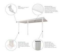Primrose White Garden Veranda Canopy Patio Shade Pergola 10Ft X 10Ft - thumbnail 5