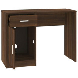 Berkfield Desk With Drawer&cabinet Brown Oak 100X40X73 Cm Engineered Wood - thumbnail 6