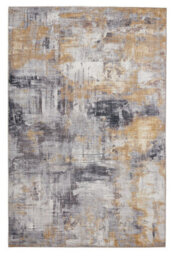 Grey Yellow Modern Easy To Clean Abstract Rug For Dining Room Bedroom Living Room-150Cm X 230Cm - thumbnail 7