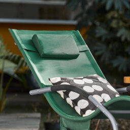 Sobuy Ogs28-Wd, Outdoor Garden Rocking Sun Lounger Recliner Relaxing Chair With Headrest And Side Bag,dark Green,white - thumbnail 5