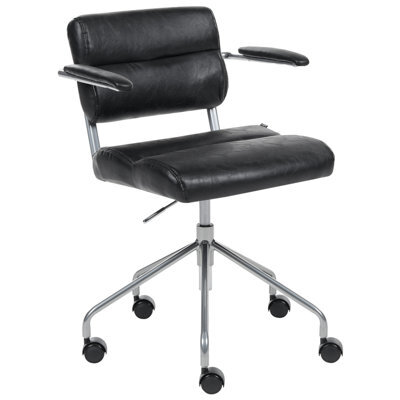 Beliani Desk Chair Candor Faux Leather Black - image 1