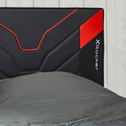 X Rocker X-Rocker Cerberus Ottoman Gaming Bed, 3Ft Single Upholstered Bedstead With Storage Carbon Red Black -  90X190Cm Mattress Included - thumbnail 6