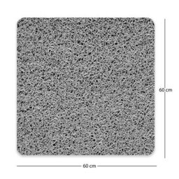 Nicoman Anti Slip Pvc Loofah Shower Mat  Anti Mould Washable Bath Mat - Square 60X60Cm - thumbnail 2