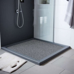 Nicoman Anti Slip Pvc Loofah Shower Mat  Anti Mould Washable Bath Mat - Square 60X60Cm