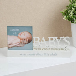 "Widdop Celebrations Baby 'christening' Decorative Photo Frame - 4 X 4""" - thumbnail 2