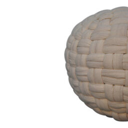 Artisan Furniture Solid Wood White Tube Pouffe - thumbnail 5