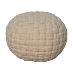 Artisan Furniture Solid Wood White Tube Pouffe - thumbnail 3
