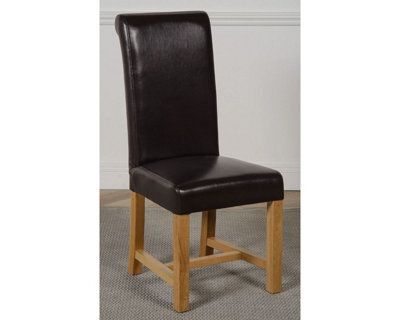 That's Furniture Washington Brown Leather Dining Chairs For Dining Room Or Kitchen - image 1
