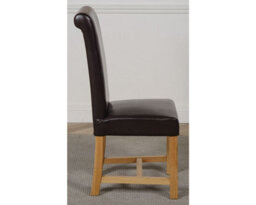 That's Furniture Washington Brown Leather Dining Chairs For Dining Room Or Kitchen - thumbnail 3