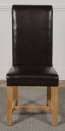 That's Furniture Washington Brown Leather Dining Chairs For Dining Room Or Kitchen - thumbnail 2
