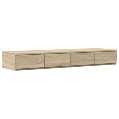 Berkfield Modern Bed Drawers Sonoma Oak 120X36.5X16.5 Cm Engineered Wood