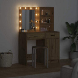 Walplus Dressing Table Set With Door 2 Pcs Artisan Oak 50 X 41 X 135 Cm - thumbnail 4
